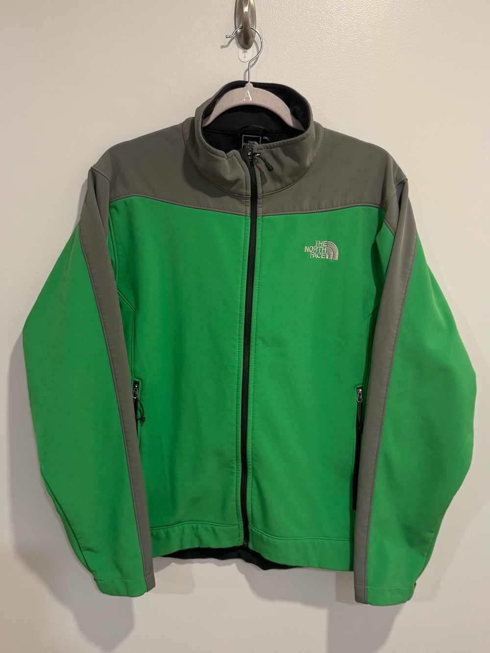 The North Face Green and Gray Softshell Performance Jacket